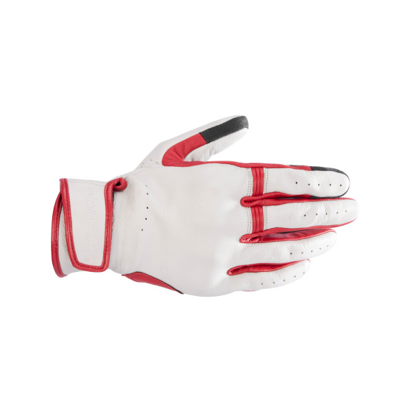 Alpinestars Alpinestars dyno leather gloves ecru ruby red